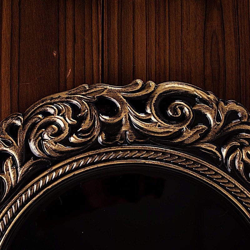 6 pcs 14" Round Baroque Metallic Charger Plates