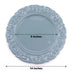 6 pcs 14" Round Baroque Metallic Charger Plates CHRG_PLST0003_086