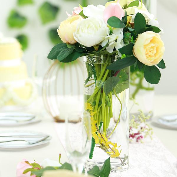 6 pcs 14" tall Cylinder Glass Wedding Centerpieces Vases - Clear VASE_A3_14