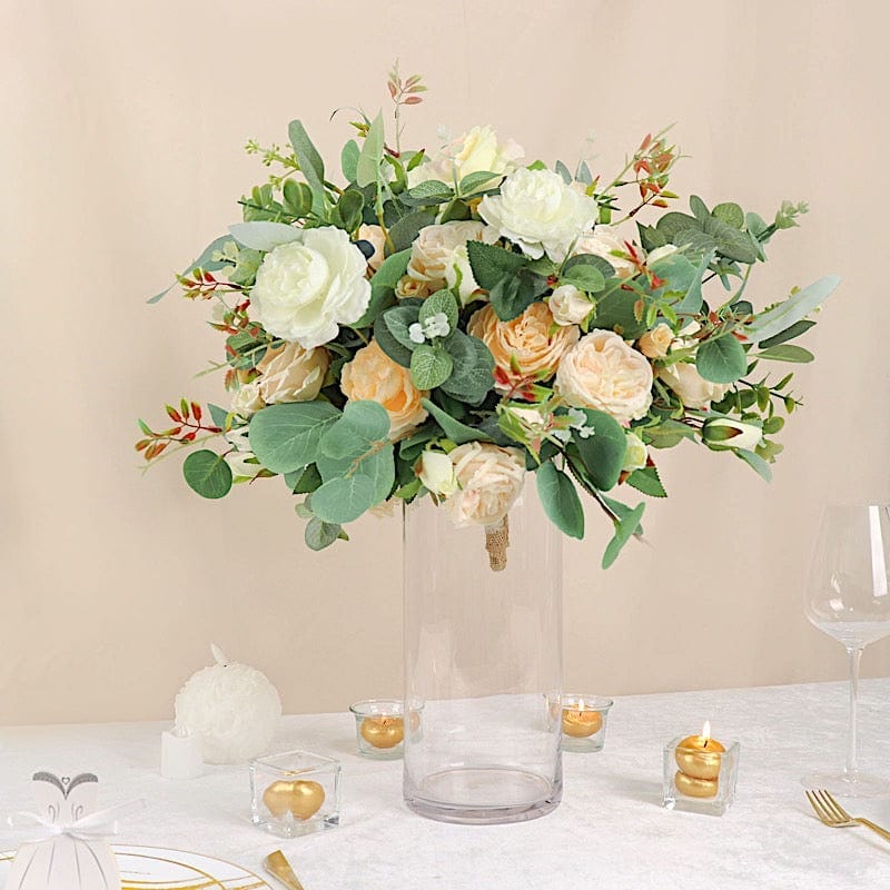 6 pcs 14" tall Cylinder Glass Wedding Centerpieces Vases - Clear VASE_A3_14