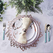 6 pcs 15" wide Dahlia Flower Round Vinyl Placemats