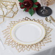 6 pcs 15" wide Dahlia Flower Round Vinyl Placemats