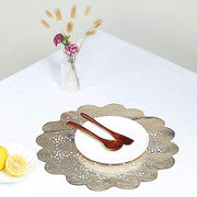 6 pcs 15" wide Flower Lace Doily Round Vinyl Placemats