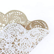6 pcs 15" wide Flower Lace Doily Round Vinyl Placemats