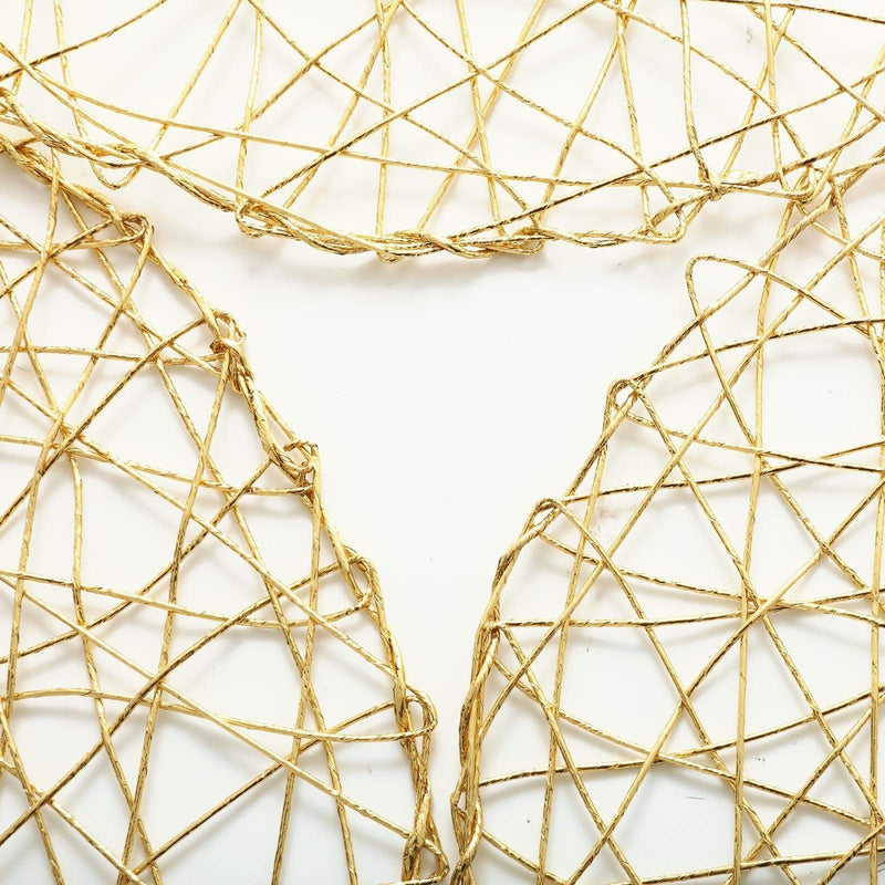 6 pcs 15" wide Round Metallic String Placemats