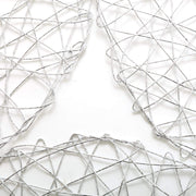 6 pcs 15" wide Round Metallic String Placemats