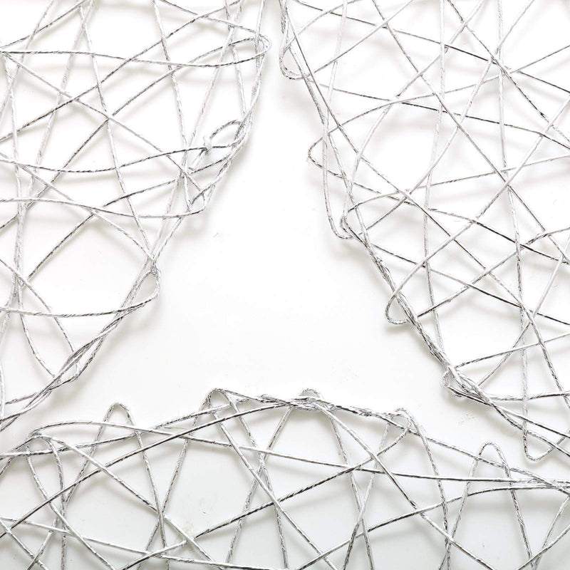 6 pcs 15" wide Round Metallic String Placemats