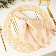 6 pcs 15" wide Round Metallic String Placemats