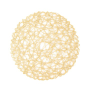 6 pcs 15" wide Round Metallic String Placemats PLMAT_METR01_081