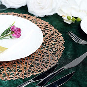 6 pcs 15" wide Round Vinyl String Placemats