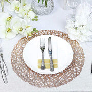 6 pcs 15" wide Round Vinyl String Placemats