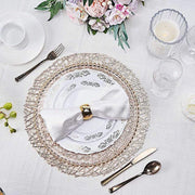 6 pcs 15" wide Round Vinyl String Placemats