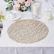 6 pcs 15" wide Round Vinyl String Placemats