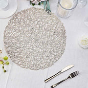 6 pcs 15" wide Round Vinyl String Placemats