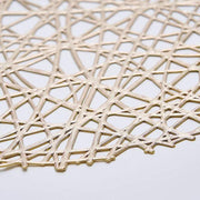 6 pcs 15" wide Round Vinyl String Placemats