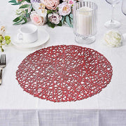 6 pcs 15" wide Round Vinyl String Placemats