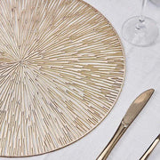 6 pcs 15" wide Spike Round Vinyl Placemats