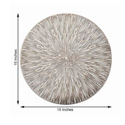 6 pcs 15" wide Spike Round Vinyl Placemats