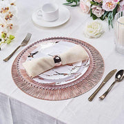 6 pcs 15" wide Spike Round Vinyl Placemats