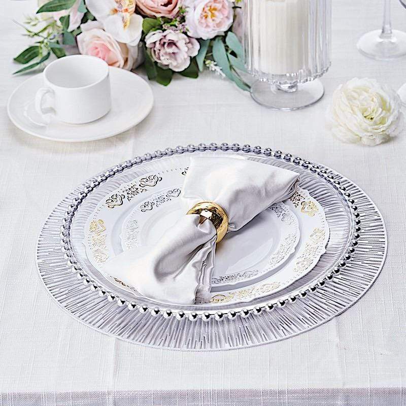 6 pcs 15" wide Spike Round Vinyl Placemats