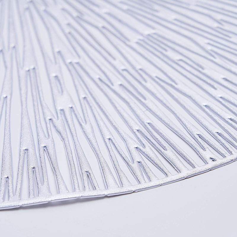 6 pcs 15" wide Spike Round Vinyl Placemats