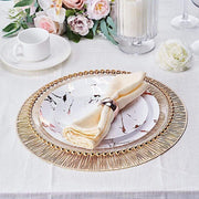 6 pcs 15" wide Spike Round Vinyl Placemats