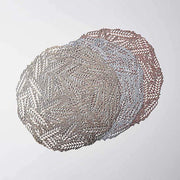 6 pcs 15" wide Wheat Round Vinyl Placemats