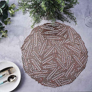 6 pcs 15" wide Wheat Round Vinyl Placemats