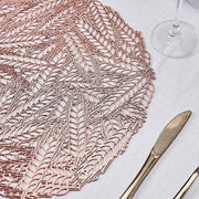 6 pcs 15" wide Wheat Round Vinyl Placemats