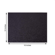 6 pcs 16" Rectangle Glittered Faux Leather Placemats