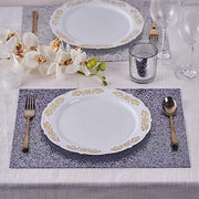 6 pcs 16" Rectangle Glittered Faux Leather Placemats