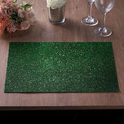 6 pcs 16" Rectangle Glittered Faux Leather Placemats