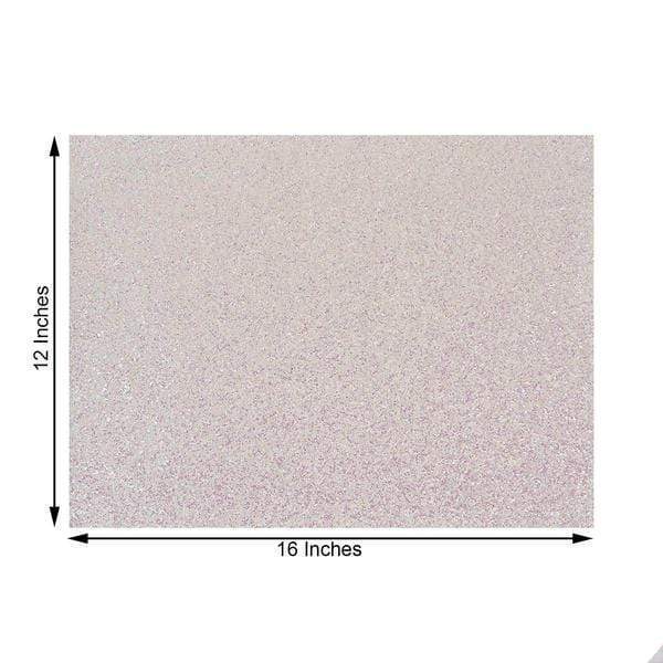 6 pcs 16" Rectangle Glittered Faux Leather Placemats