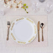 6 pcs 16" Rectangle Glittered Faux Leather Placemats