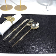 6 pcs 16" Rectangle Glittered Faux Leather Placemats