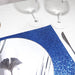6 pcs 16" Rectangle Glittered Faux Leather Placemats