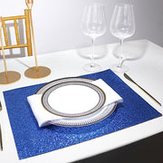 6 pcs 16" Rectangle Glittered Faux Leather Placemats