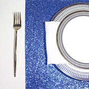 6 pcs 16" Rectangle Glittered Faux Leather Placemats