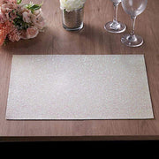 6 pcs 16" Rectangle Glittered Faux Leather Placemats