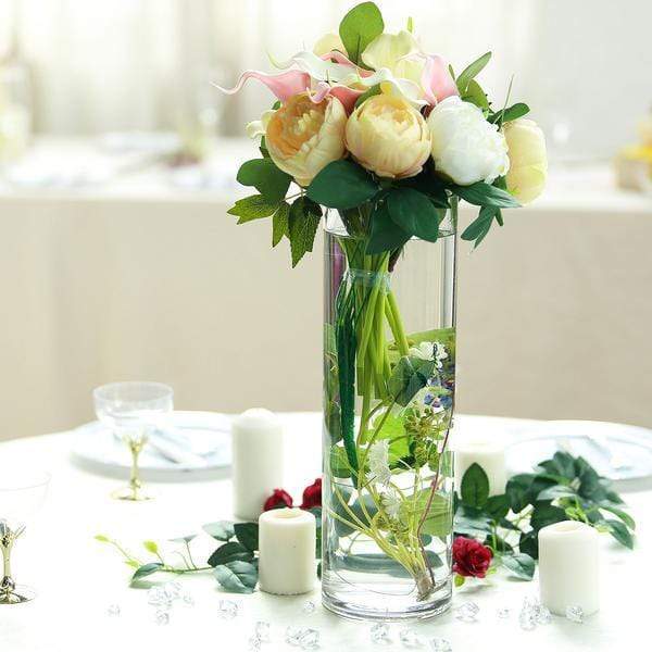 6 pcs 16" tall Cylinder Glass Wedding Centerpieces Vases - Clear VASE_A3_16