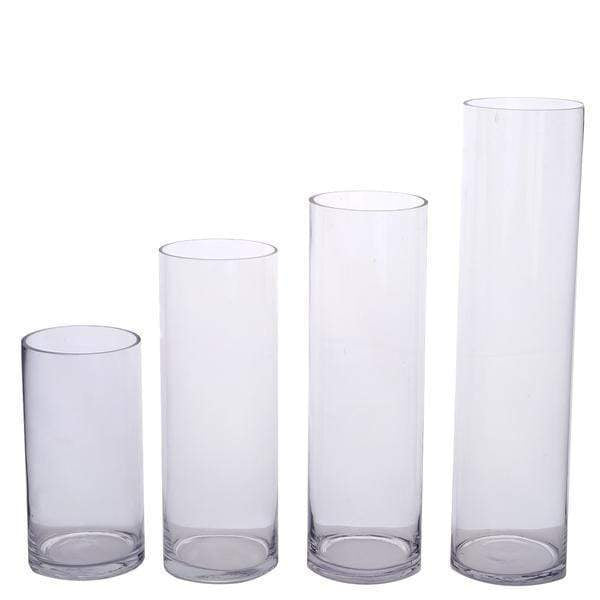 6 pcs 16" tall Cylinder Glass Wedding Centerpieces Vases - Clear VASE_A3_16