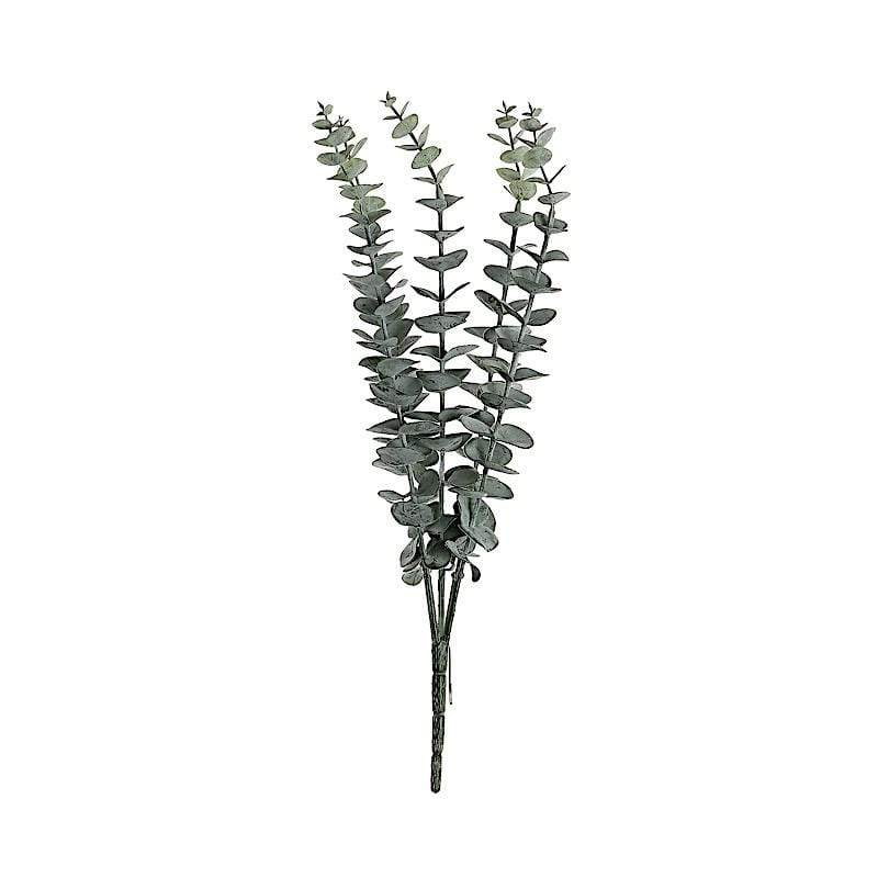6 pcs 17" Artificial Eucalyptus Bushes Faux Greenery Spray - Frosted Green ARTI_GRN_11_01