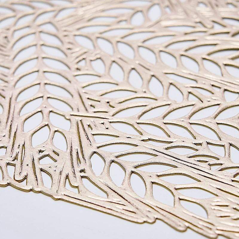 6 pcs 18" Wheat Maze Rectangle Vinyl Placemats