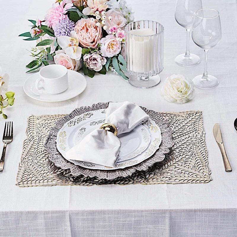 6 pcs 18" Wheat Maze Rectangle Vinyl Placemats