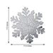 6 pcs 18" wide Snowflake Round Vinyl Placemats - Silver PLMAT_VIN19_SILV
