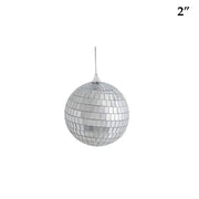 6 pcs 2" wide Glass Mirror Disco Balls Ornaments
