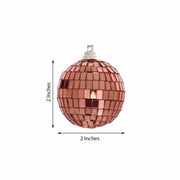 6 pcs 2" wide Glass Mirror Disco Balls Ornaments