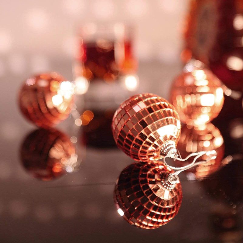 6 pcs 2" wide Glass Mirror Disco Balls Ornaments