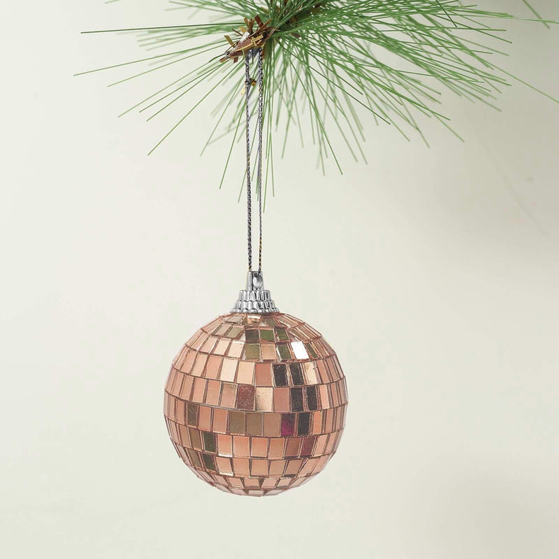 6 pcs 2" wide Glass Mirror Disco Balls Ornaments