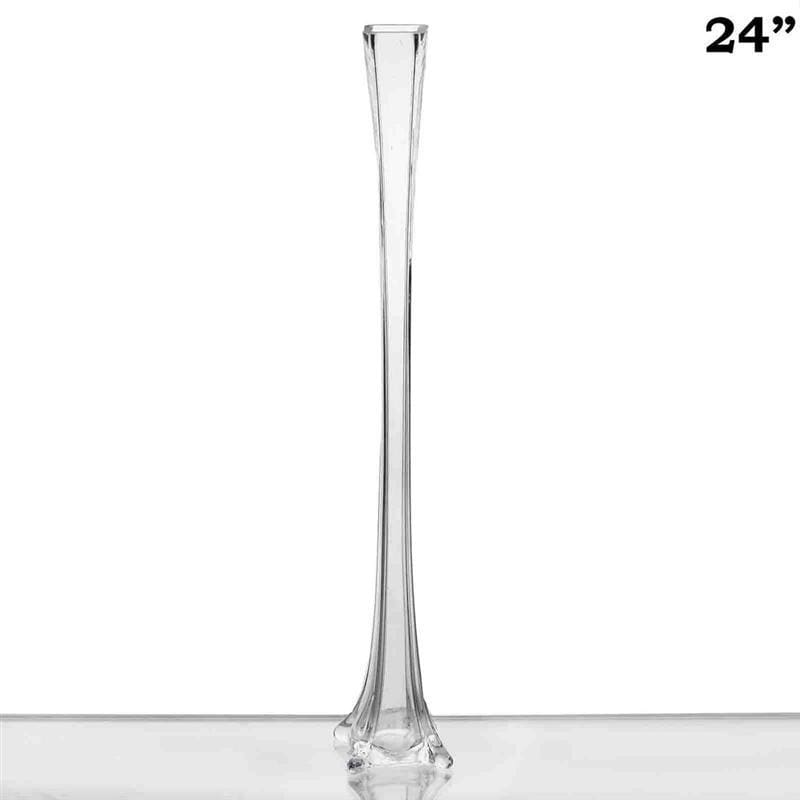 Craft And Party, Pack of 12, Eiffel Tower Vases Centerpiece for Flower,  Wedding, Decoration. (12, Clear)